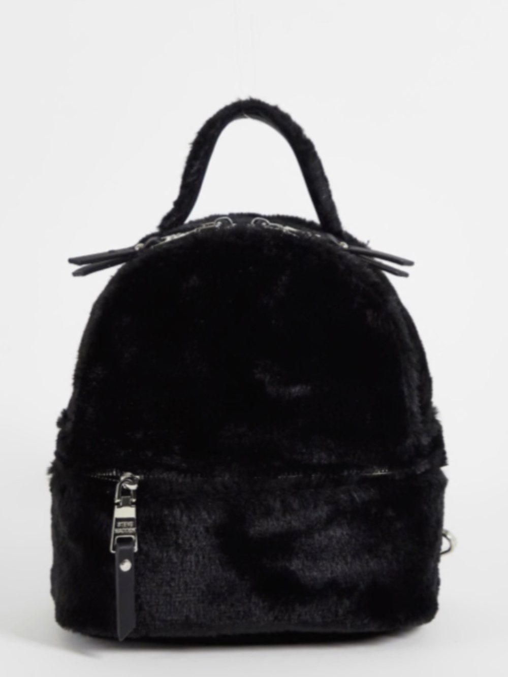 Steve Madden Bvesa faux fur backpack in black